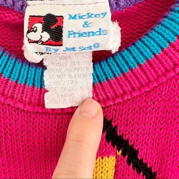 Vintage 90s Mickey and Minnie Sweater - Picture 5 of 5